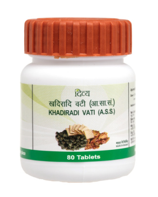 Divya Pharmacy, KHADIRADI VATI, 80 Tablet, Useful In Throat Infection